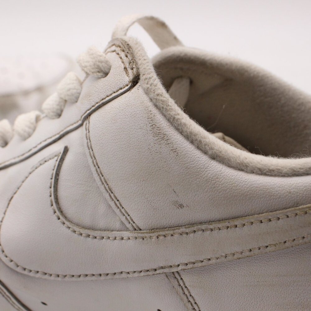 Nike Air Force 1 x Supreme Low Box Logo Men's Size 12 White Leather Sneaker - Picture 11 of 13